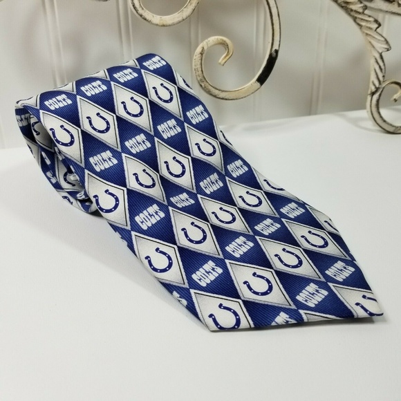 Indianapolis Colts 100% Silk Necktie F16-0266P - Picture 4 of 5